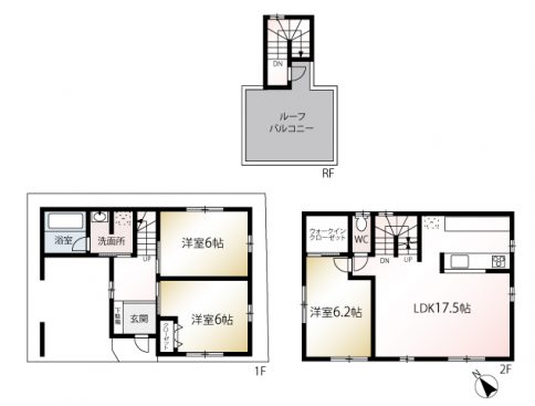 JR京浜東北線「横浜」駅<br/>新築戸建<br/>価格6,499万円<br/>2階建　LDK17.5帖　