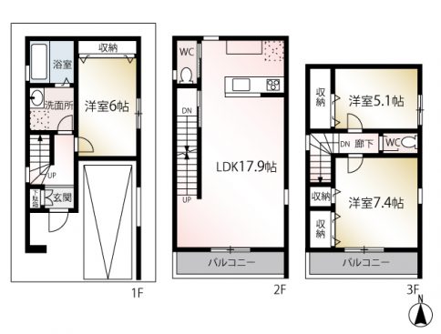 東急池上線「池上」駅<br/>新築戸建<br/>価格5,780万円<br/>駅5分　南向き